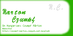marton czumpf business card