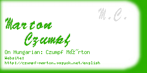 marton czumpf business card